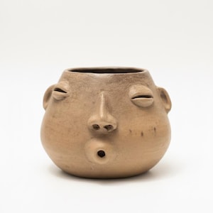 Handmade Oaxacan Folk Art Face Pot-Sculpture