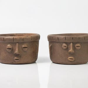 Handmade Oaxacan Folk Art Face Pot-Sculpture