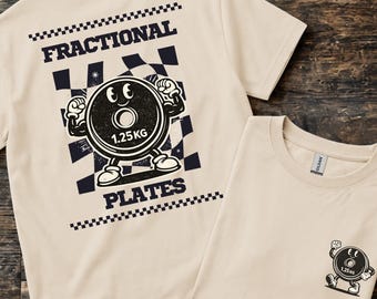 Gym tshirt - Weightlifting Gift Fractional Plate Character Fitness Shirt, Powerlifting Workout Tee