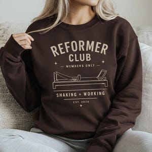 Pilates Reformer-tröja, Reformer Club-tröja, gymflicka-tröja, pilatespresent till kvinnor, yogalärarpresent, träningströja