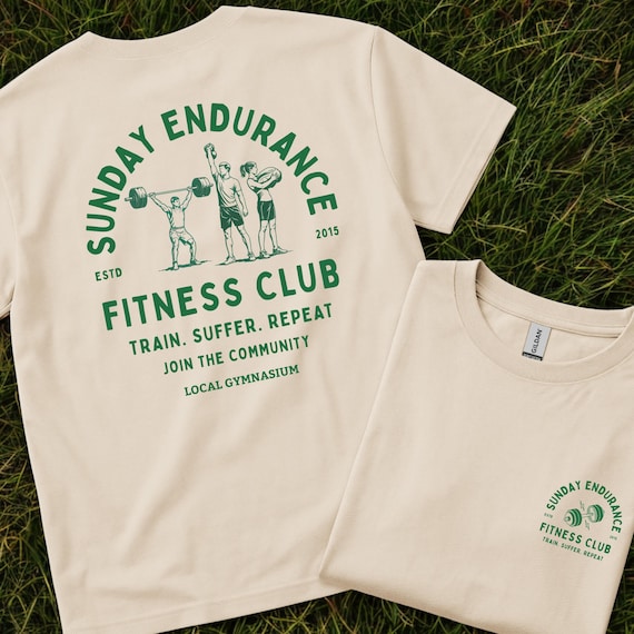 Personalised Gym T-shirt – Custom Fitness Club Name, Retro Graphic Shirt, Running Club Top, Group Training Tee