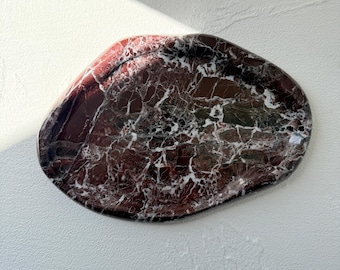 Emperador Dark Marmor Bio-Tablett | Freeform Stone Vanity Dish (23 x 16 cm)