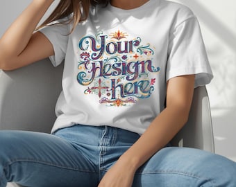 Gildan 18000 Crewneck Sweatshirt Mockup Bundle | Unisex Flat Lay Mockup för utskrift på begäran | Direkt nedladdning