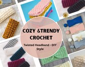 Crochet Twisted Headband Pattern – DIY Crochet Pattern, Seamless Crochet Top Style, MJS Off The Hook Inspired, Crochet Flower Pot Gift Idea