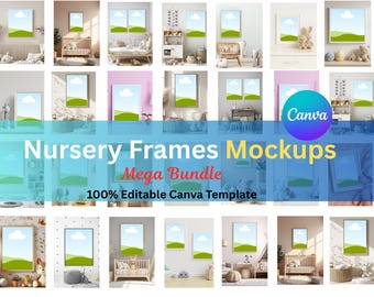 100+ PSD-mockups för barnrumsramar för väggkonst – Redigerbar mockup och psd-mockup för affischbutik