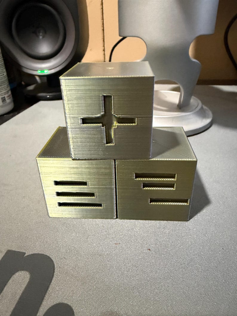 Desk Toy Set - 3-Piece Symbol Blocks