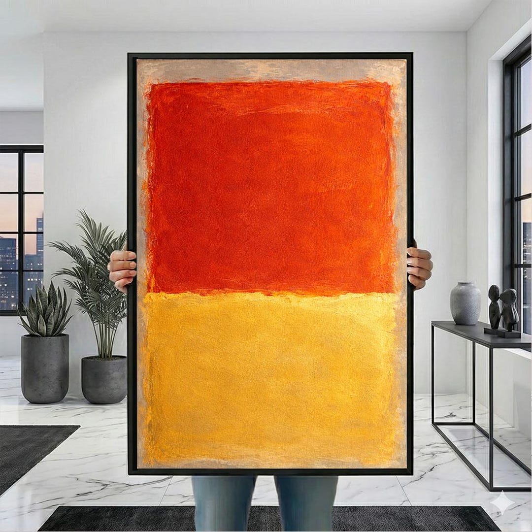 Mark Rothko Red and Yellow Canvas Iconic Color Field Painting ...