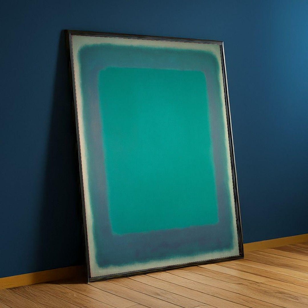 Mark Rothko Deep Teal Canvas Print - Etsy