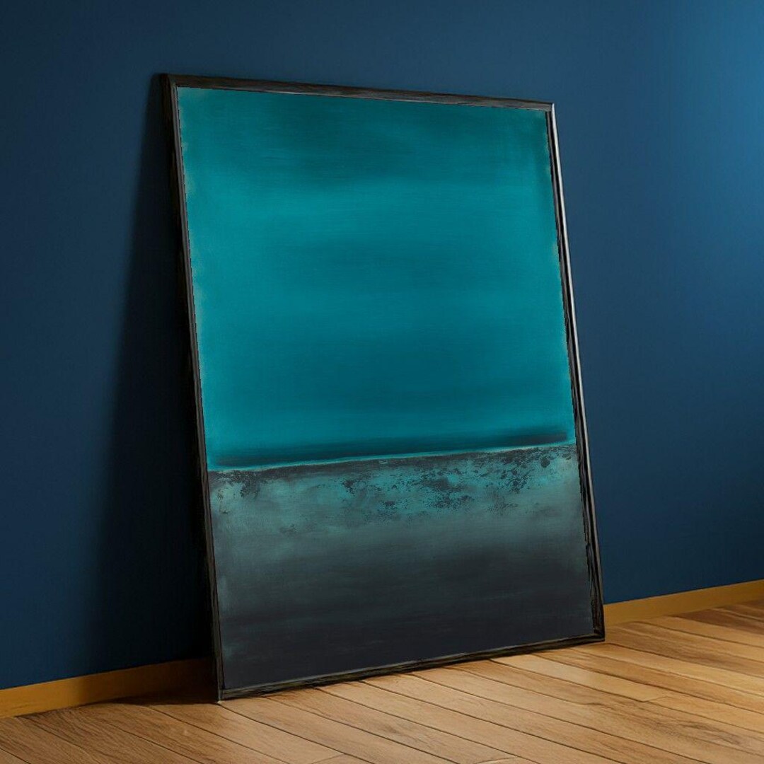 Mark Rothko Deep Teal Canvas Print - Etsy