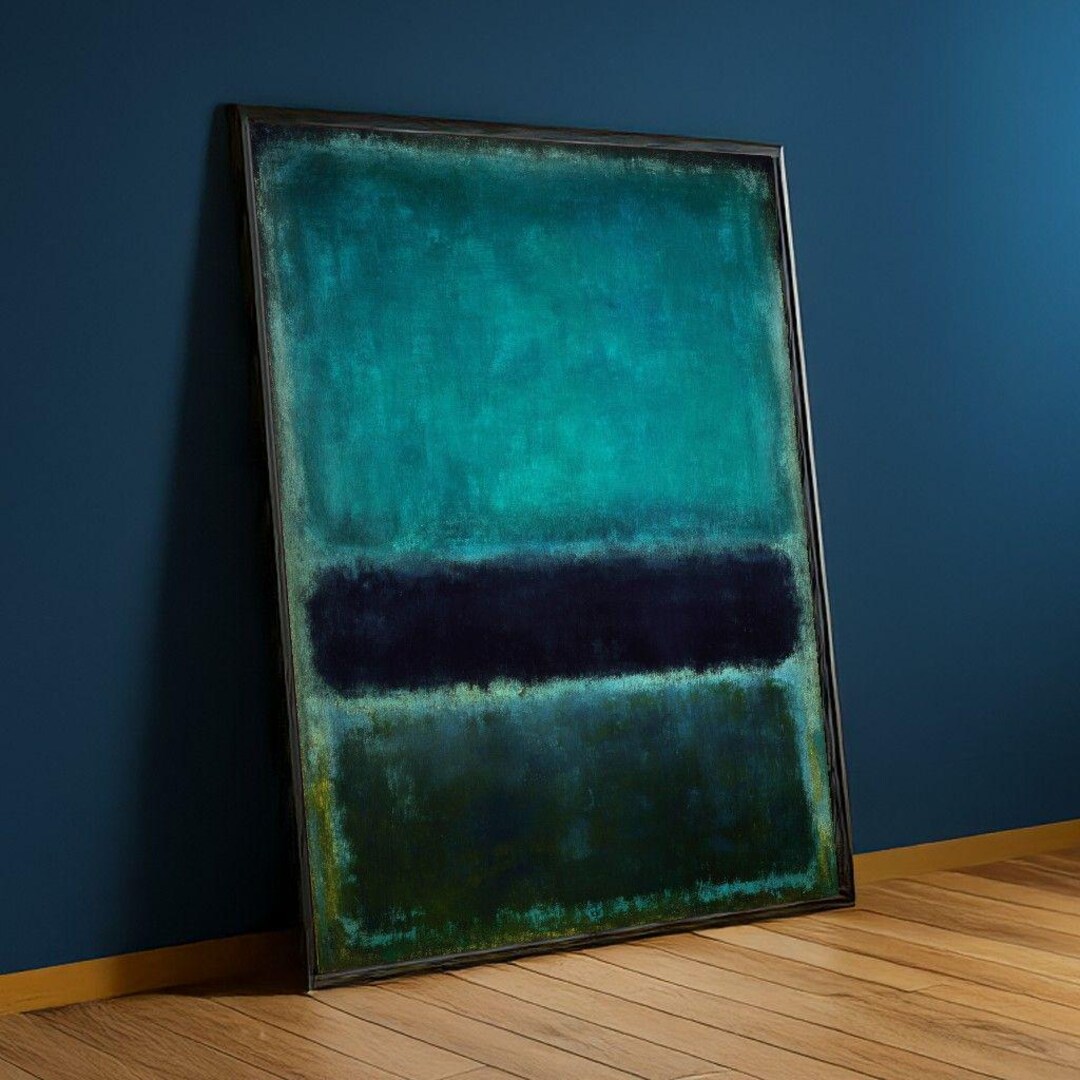 Mark Rothko Azure Mark Rothko Deep Teal Azure Canvas Art - Etsy