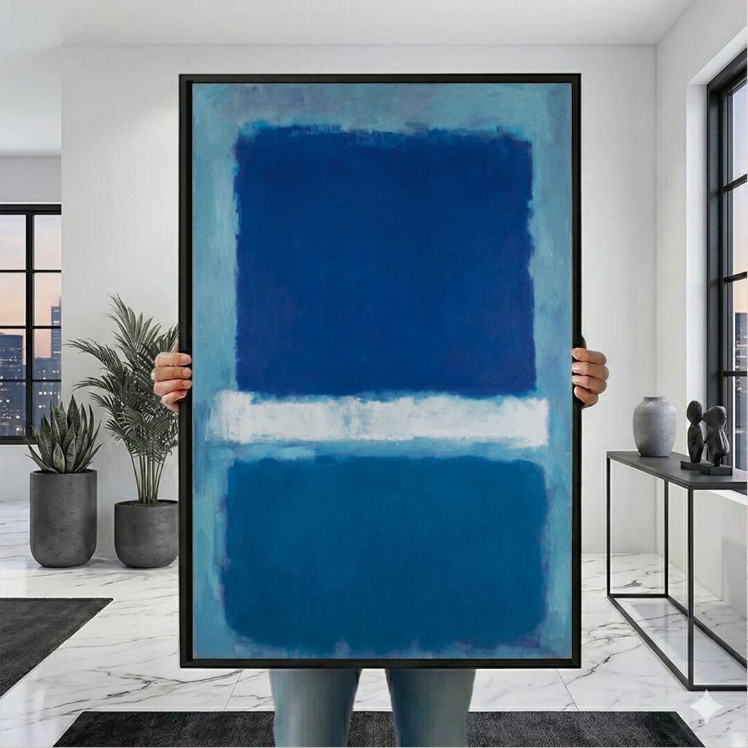 Mark Rothko Deep Color Fields Mark Rothko Blue Color Field Canvas Deep and Bright Blue Tones Abstract ...