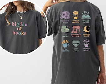 Big Fan of Books Shirt, Book Lover Gift, Reading Shirt, Booktok Tee, Comfort Colors Book Shirt, Cozy Reader Graphic Tee