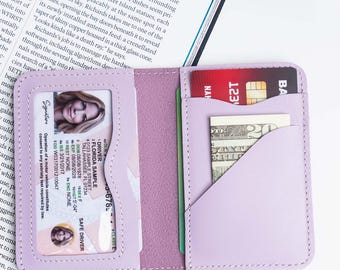 Birth Flower Wallet Personalized | Custom Name Card Holder | Birthday Gift for Her, Women Wallet