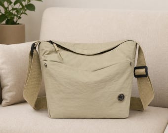 Ultra Lightweight Waterproof Nylon Crossbody Bag, Wide Strap Shoulder Messenger Purse for Women, Casual Travel Gift for Mom