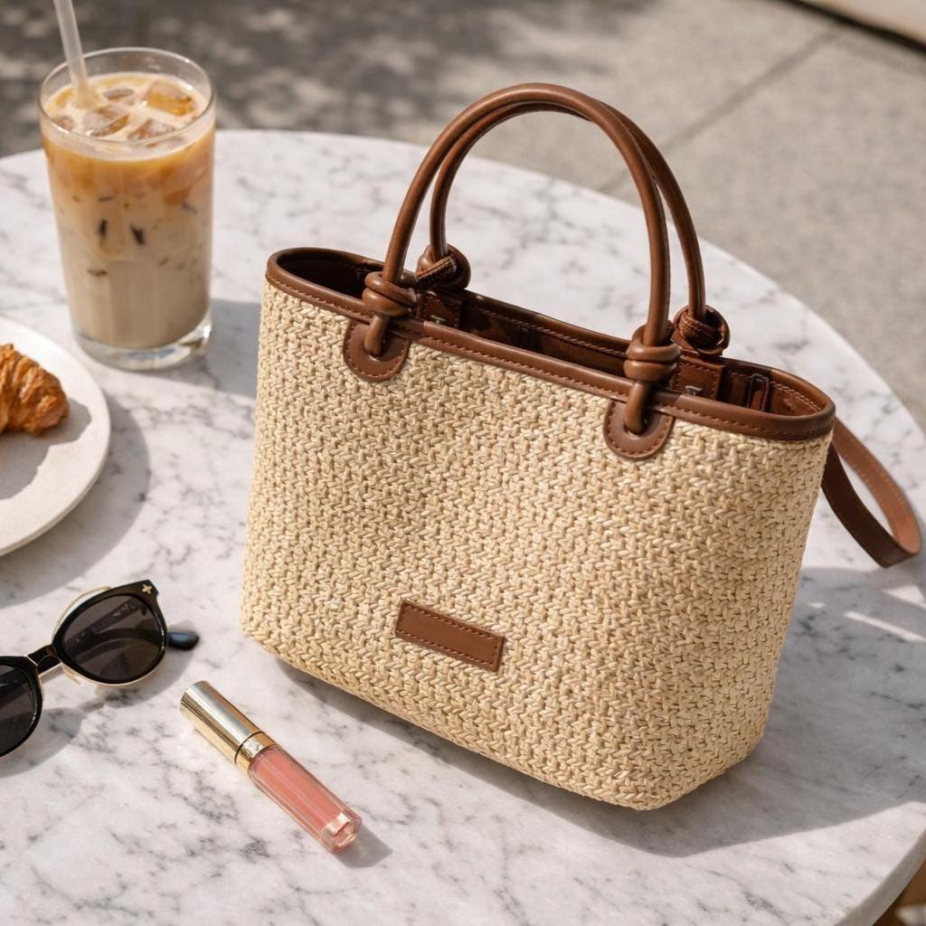 Summer Straw Shoulder Bag for Women, Retro Woven Crossbody Beach Tote ...