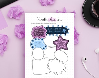 Best wel chic om... printbaar — Een geestige pagina om alledaagse chaos te herinterpreteren als een kans om te stralen