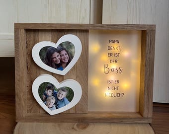 Personalisiertes Geschenk für Papa mit Fotos – Weihnachtsgeschenk und Geburtstagsgeschenk für Papa von Kindern