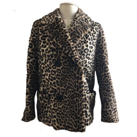 Fairmoor vintage 1970s faux leopard fur jacket si… - image 1