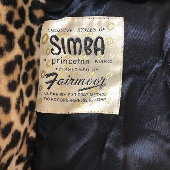 Fairmoor vintage 1970s faux leopard fur jacket si… - image 6