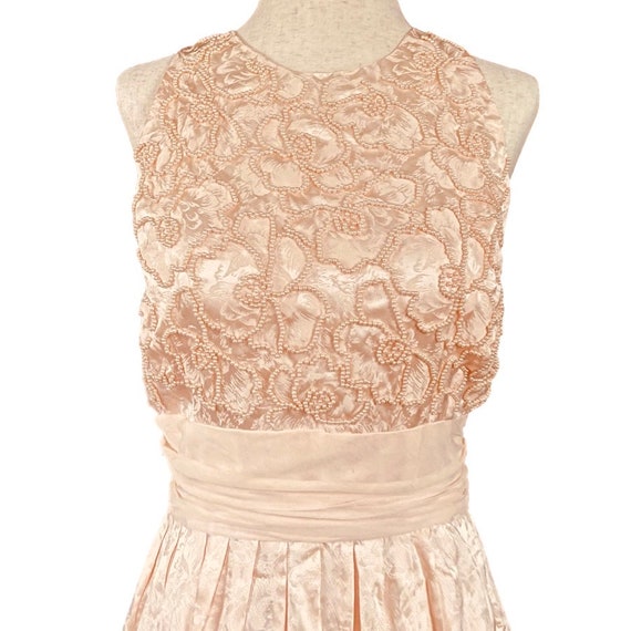 Pink Marie St. Claire Beaded Silk Vintage Evening… - image 2