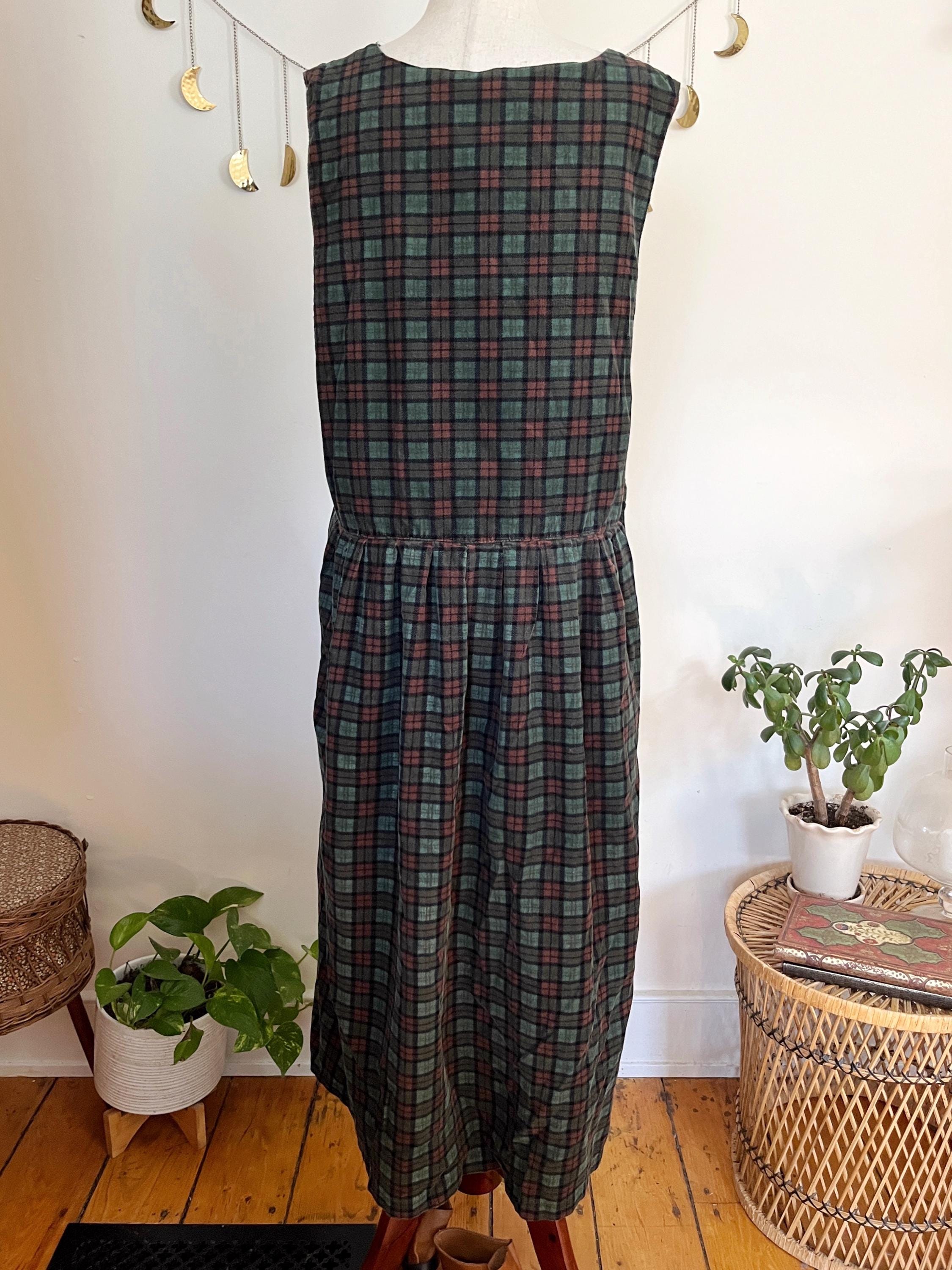 Vintage 90s Plaid Corduroy Jumper Dress | Baxter & Wells, Midi Skirt Vintage 90s Plaid Corduroy Jumper Dress | Baxter & Wells, Midi Skirt