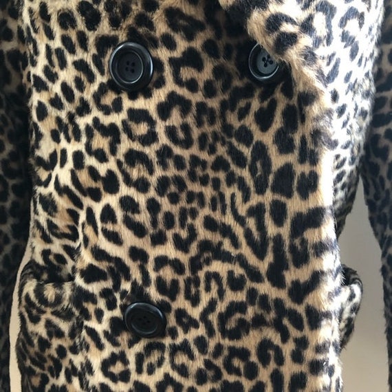 Fairmoor vintage 1970s faux leopard fur jacket si… - image 9