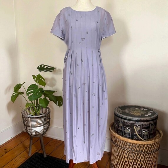 rayon midi dress with sleeves Womens Cobalt Rayon Wrap Midi Dress