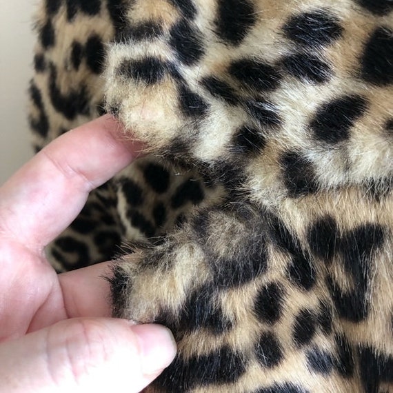 Fairmoor vintage 1970s faux leopard fur jacket si… - image 7