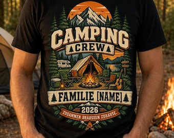 Camiseta personalizada para acampar en familia con nombre 2026, camiseta para grupo de acampada, regalo para familias campistas, camiseta para vacaciones al aire libre