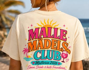 Camiseta Mallorca para chicas 2026 – Camiseta de grupo Mallorca para mujeres | Ideal para vacaciones, viajes, reuniones con amigas y fiestas.