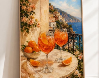 Aperol Spritz Wandbild, Italienisches Küche Poster, Italienisches Poster, Italienisches Poster