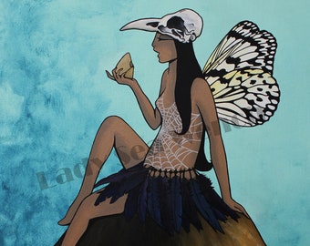Feed Your Head fairy mushroom art print
