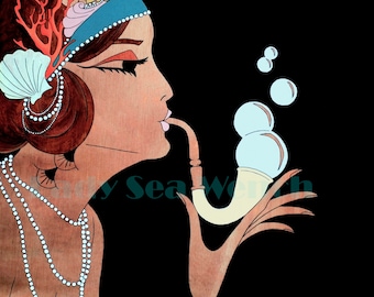 Jordan gatsby flapper art deco art print