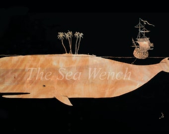 The Devil Whale pirate sailor nautical art print