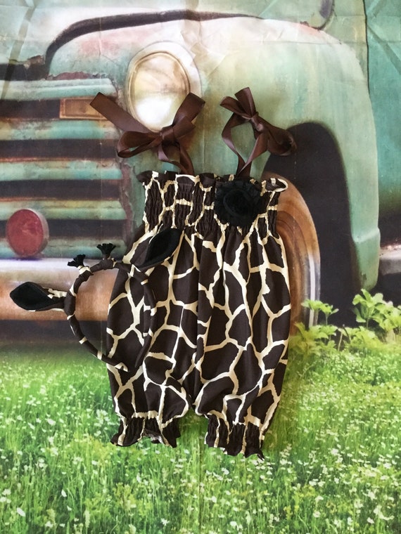 safari animals romper