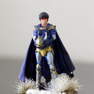Kitiara uth Matar Blue Lady Miniature – Hand Painted Dragon Highlord Warrior DnD RPG Figure - Winter Night Pose