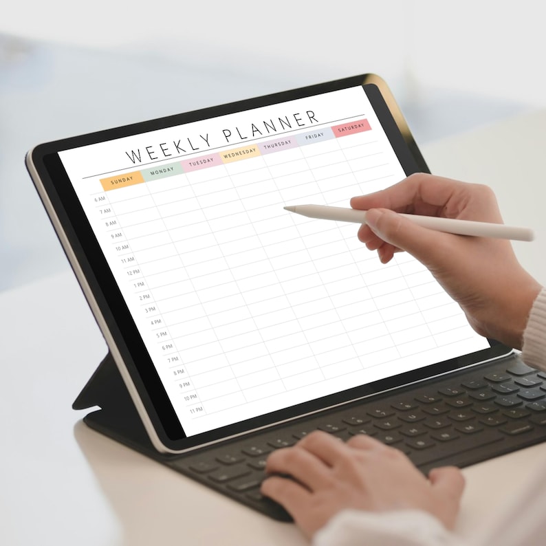 ADHD Weekly Hourly Planner Printable Template| Fillable PDF Page| Daily ...