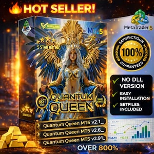 Quantum Queen EA MT5 – Bot di trading per oro (XAUUSD) / Consulente esperto ad alte prestazioni / Download digitale