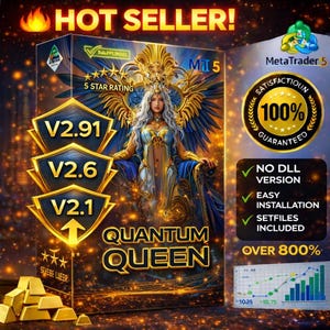 Quantum Queen EA MT5 – Gold (XAUUSD) Handelsbot | Hochleistungs-Expertenratgeber | Digitaler Download