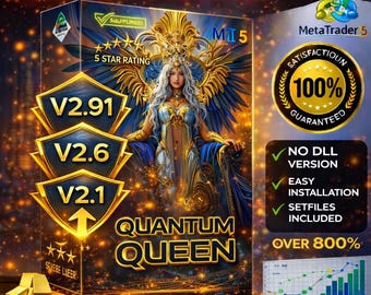 Quantum Queen EA MT5: Bot de trading de oro (XAUUSD) / Asesor experto de alto rendimiento / Descarga digital