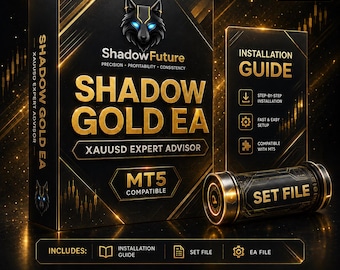 Shadow Best Gold EA MT5 XAUUSD Expert Advisor | FTMO | Gold Trading Robot with Set File & Installation Guide | MetaTrader 5 Digital Download
