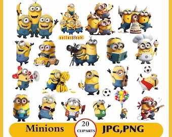 Minion PNG\ Cute Minion Clipart\ Minion Character PNG\ Funny Cartoon Character\ Cute Yellow Character\ Cartoon Clipart'