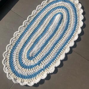 Tapis de bain au crochet - Rond, rectangle et ovale - Choisissez votre propre couleur - Fait main