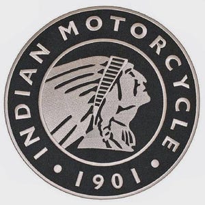 Patch bordado da Indian Motorcycle 1901 – Patch para as costas da jaqueta de motociclista
