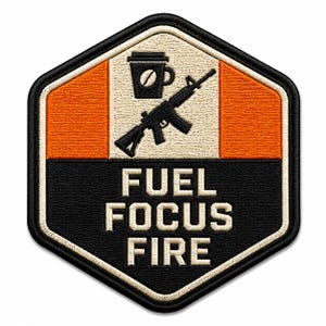 Fuel Focus Fire Embroidered  Tactical Patch Rifle Badge Military Style Patch