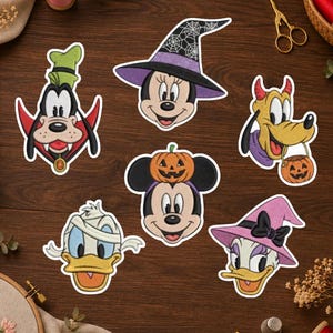 Halloween Cartoon Embroidered Patch Set | Spooky Hat Iron On Patches