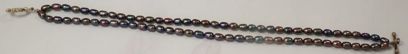 Two strands Black Pearls Anklet Freshwater Pearl Anklet Black Freshwater Pearl Anklet Rice Pearls Anklet Two strands Anklet