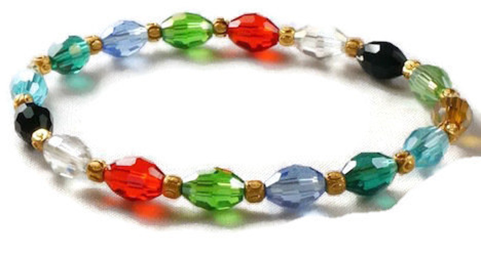 Crystal Bracelet / Multi color Bracelet / Multi color Crystal Etsy