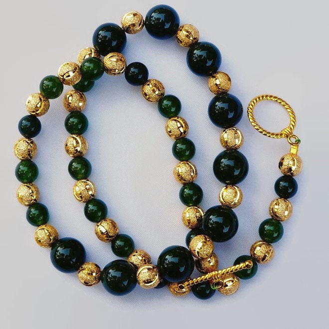 A jewelry maker will use 24 jade beads sale