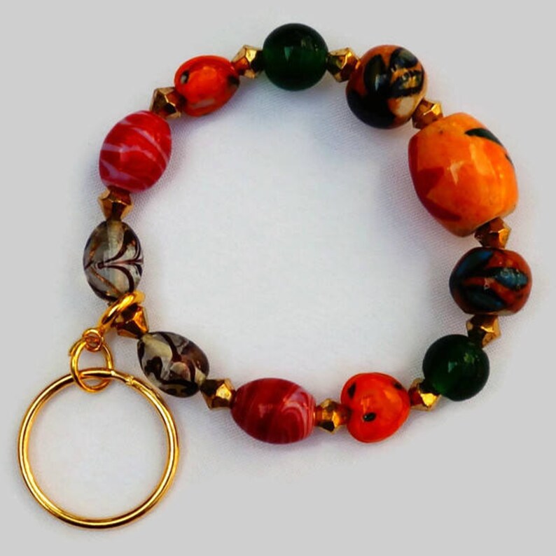 Buy Multi Color Key Ring Bracelet Multi Color Bead Bracelet Online in